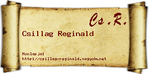 Csillag Reginald névjegykártya